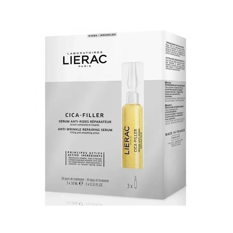 LIERAC Cica-Filler Sérum Anti-Rides Réparateur 3 Ampoules *10ml