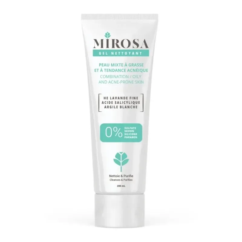 MIROSA Gel Nettoyant Peau Mixte à Grasse 200 ml