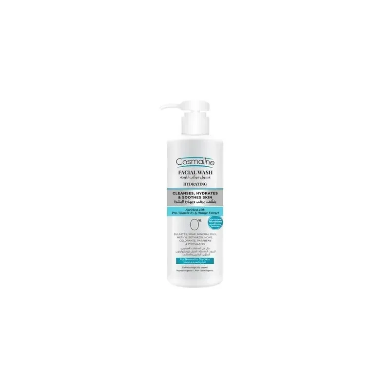 COSMALINE Gel Nettoyant Visage Hydratant pour Peaux Normales à Sèches 250 ml