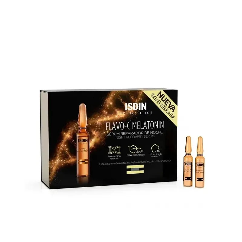 ISDIN Isdinceutics Flavo-C Melatonin Sérum Réparateur Nuit 10 Unidoses de 2 ml