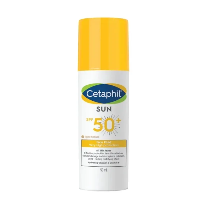 CETAPHIL Sun Face Fluid Teinté Light Medium SPF50+ 50 ml