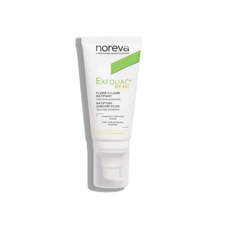 NOREVA Exfoliac Fluide Solaire Matifiant SPF50+ 40 ml