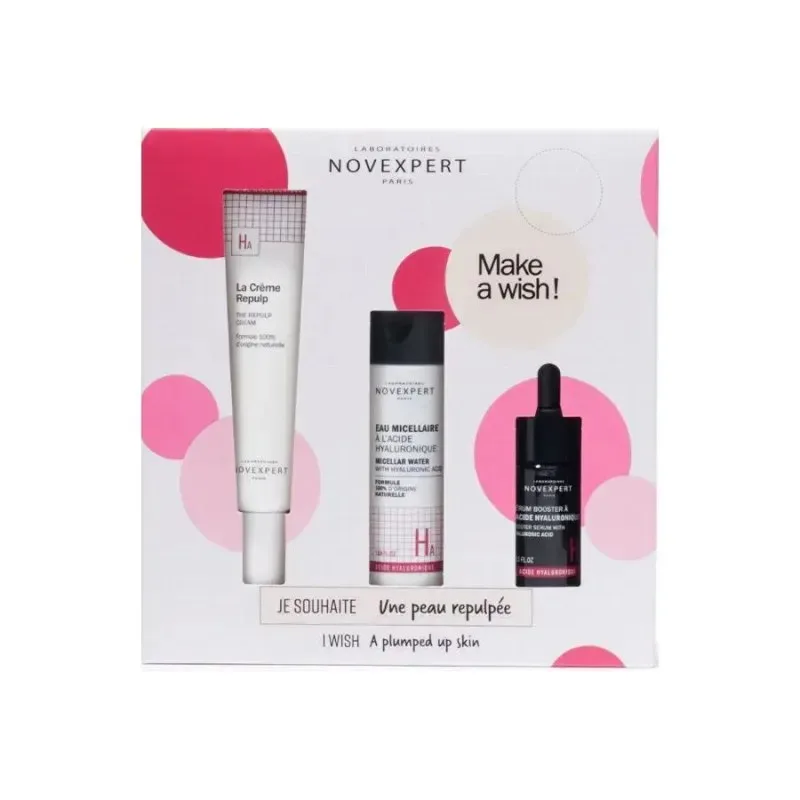 NOVEXPERT Coffret Crème Repulp+eau Micellaire 50ml+serum à l'acide Hyalu 10 ml