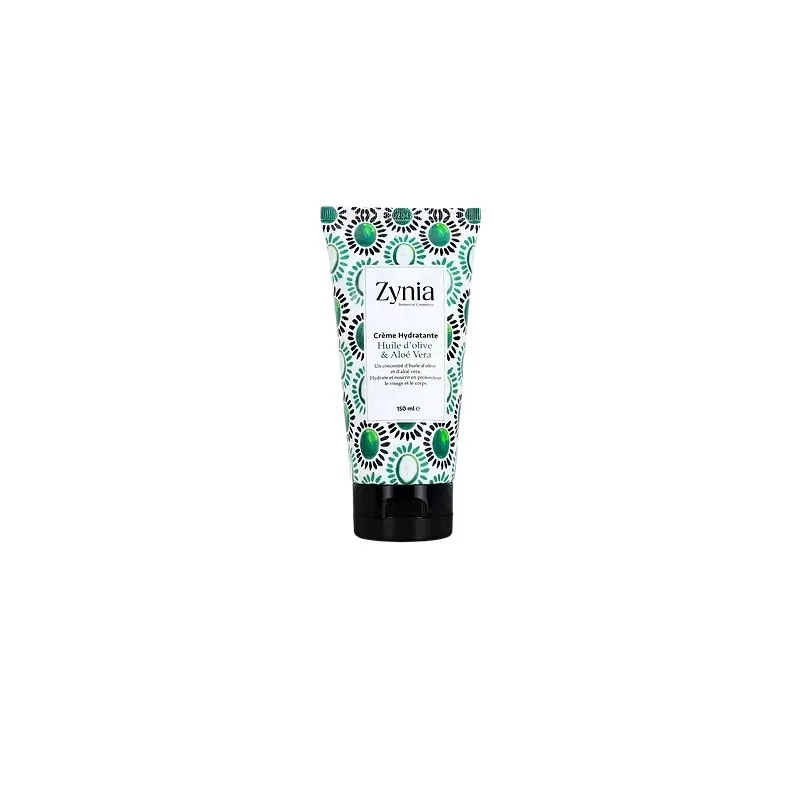 ZYNIA Crème Hydratante Huile d'olive et Aloe Vera 150 ml