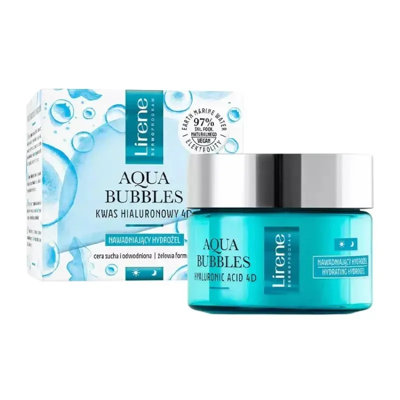 LIRENE Aqua Bubbles Hydro-Gel Crème Visage Jour et Nuit 50 ml