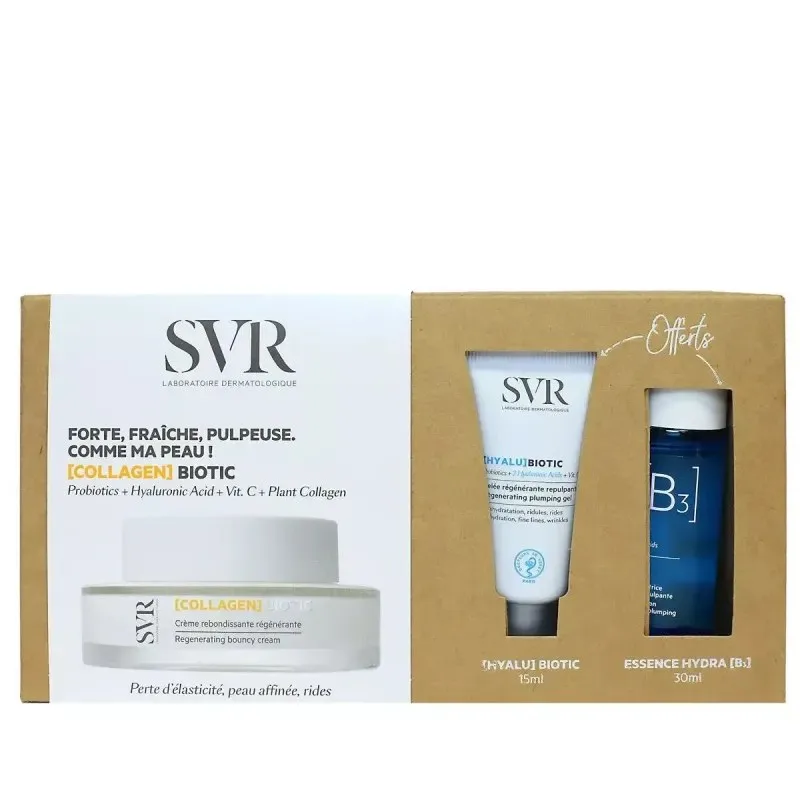 SVR Trousse Biotic Collagen 50 ml + Hyalu Biotic 15 ml Offert+essence B3 30 ml Offert