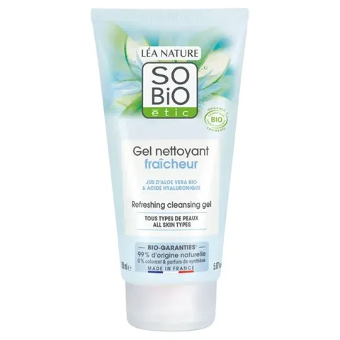 So Bio Gel Nettoyant Fraicheur Hydra Aloe Vera 150 ml