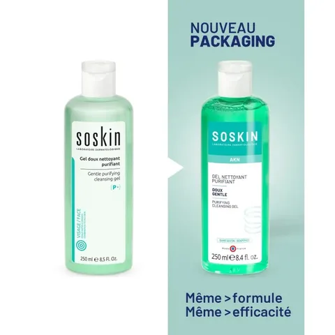 SOSKIN Gel Doux Nettoyant Purifiant 250 ml