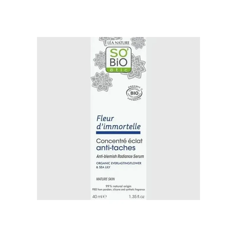 So Bio Concentré Éclat Anti-Tâche Fleur D’immortelle 40 ml