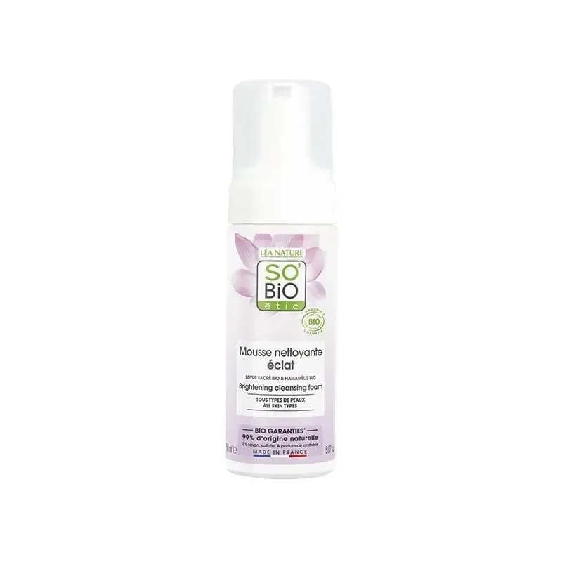 So Bio pour Une Peau Parfaite Mousse Nettoyante Éclat Lotus Sacré Bio 150 ml