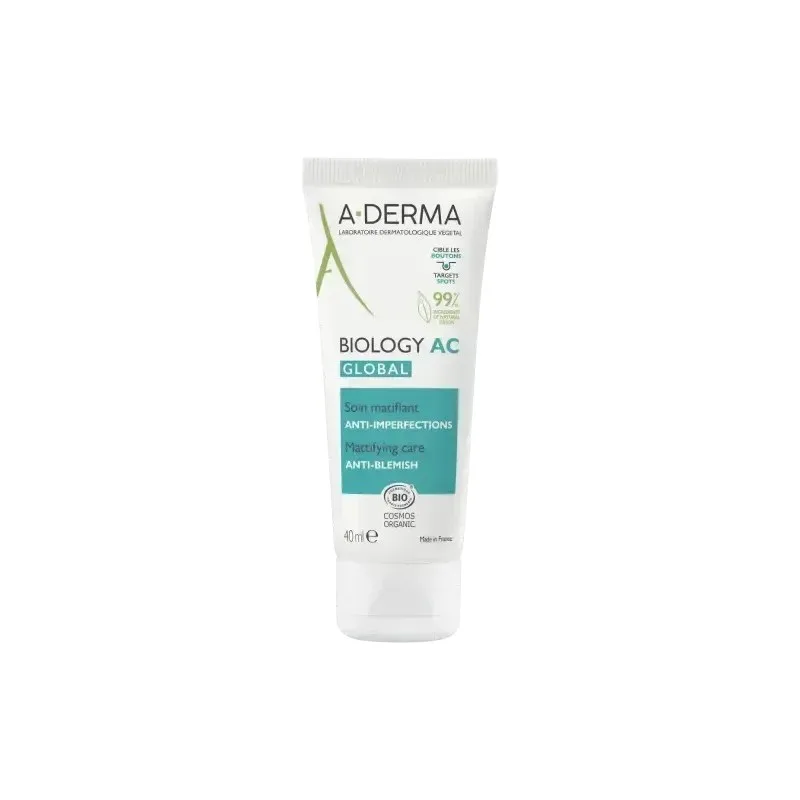 A-DERMA Biology Ac Global Soin Matifiant Anti Imperfections 40 ml