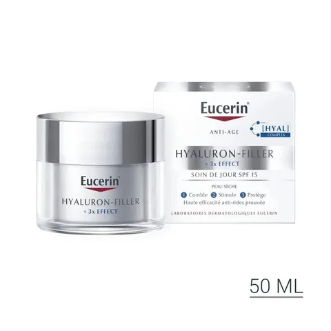 EUCERIN Hyaluron Filler Soin de Jour Anti Age SPF15 Peau Sèche 50 ml