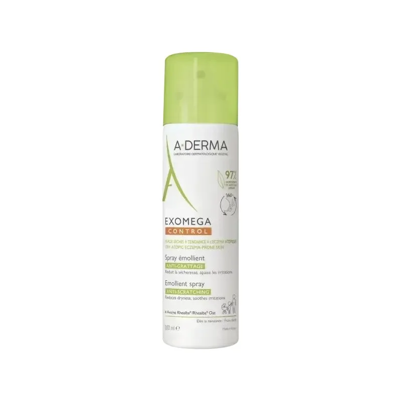 A-DERMA Spray Exomega Control Emollient Anti-Grattage Peaux Sèches 200 ml