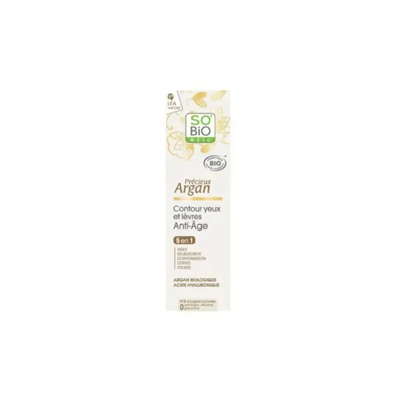So Bio Precieux Argan Contour Yeux et Lèvres Anti Age 5en1 15 ml