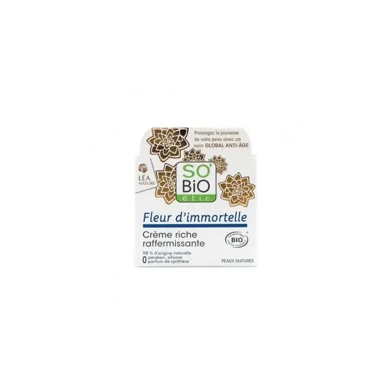 So Bio Crème Riche Raffermissante – Fleur D’immortelle 50 ml