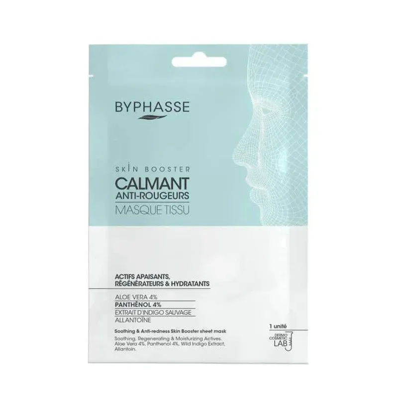 BYPHASSE Masque Tissu Skin Booster Calmant Anti-Rougeurs 18 ml