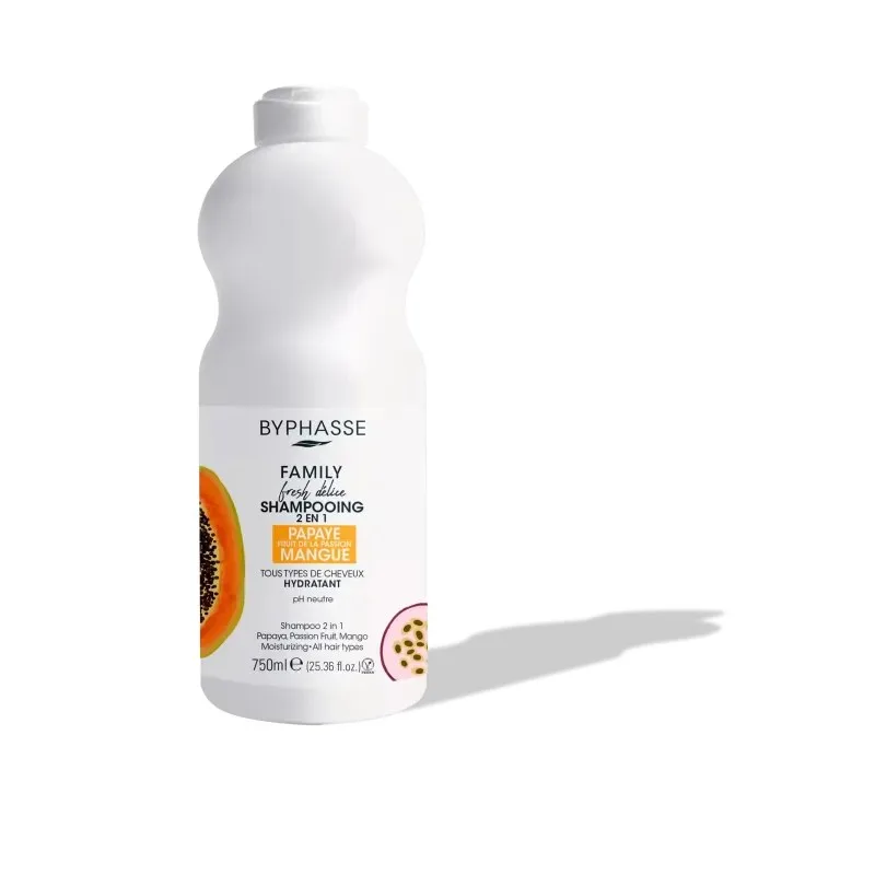 BYPHASSE Family Shampooing 2 en 1 Papaye Mangue 750 ml