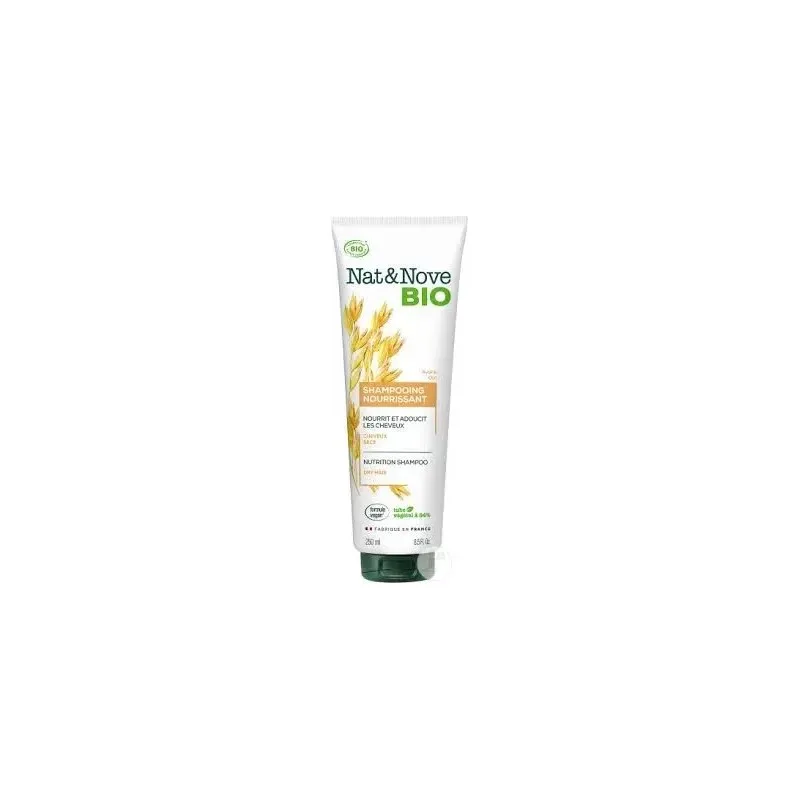 Nat & Nove Bio Shampooing Nourrisssant à l'extrait d'avoine pour Cheveux Secs 250 ml