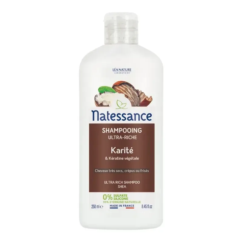 NATESSANCE Shampoing Crème Karite 250 ml