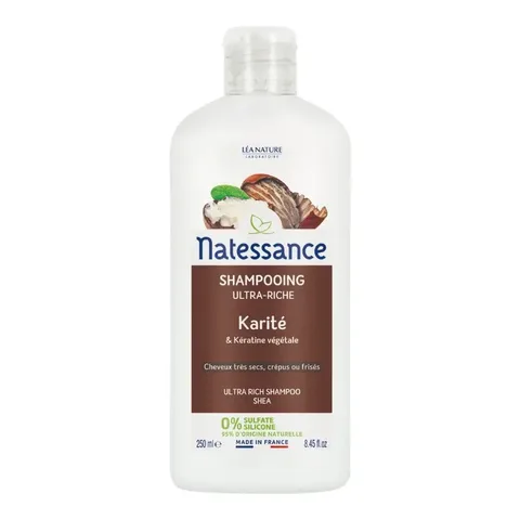 NATESSANCE Shampoing Crème Karite 250 ml