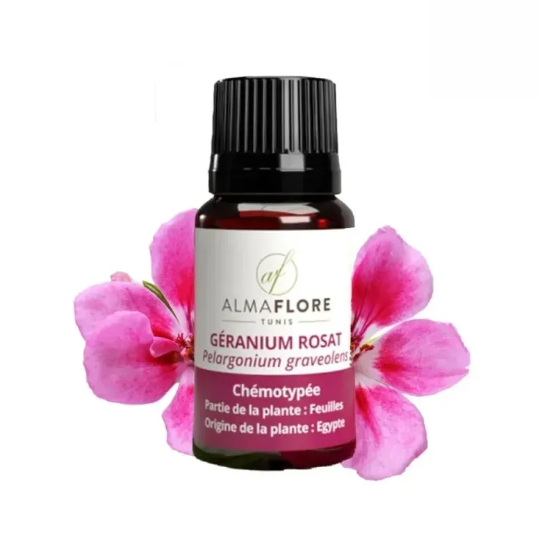 ALMAFLORE Huile Essentielle de Geranium Rosat 10 ml