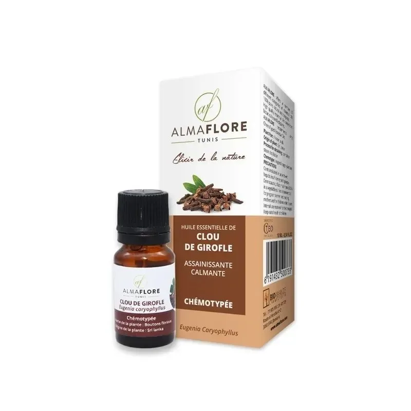 ALMAFLORE Huile Essentielle de Clous de Girofle Bio 10 ml