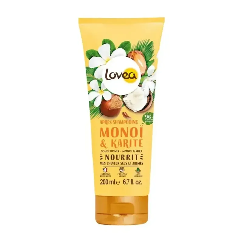LOVEA Après Shampooing Monoi & Karite Cheveux Secs et Abimes 200 ml