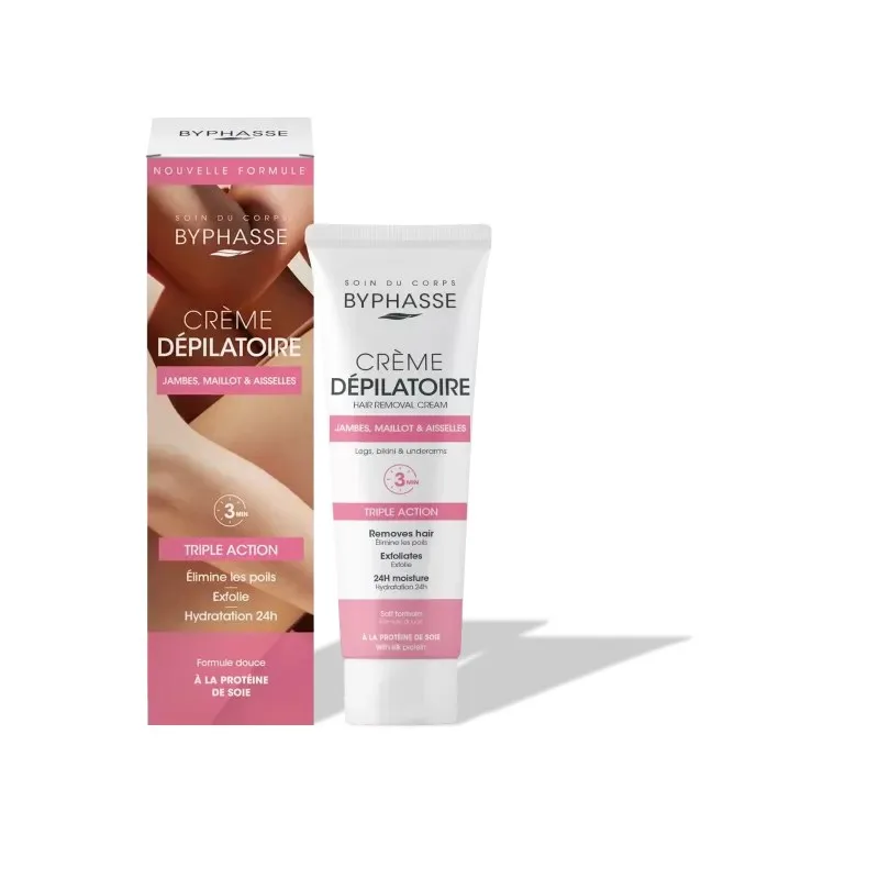 BYPHASSE Crème Dépilatoire Silk Protein 125 ml