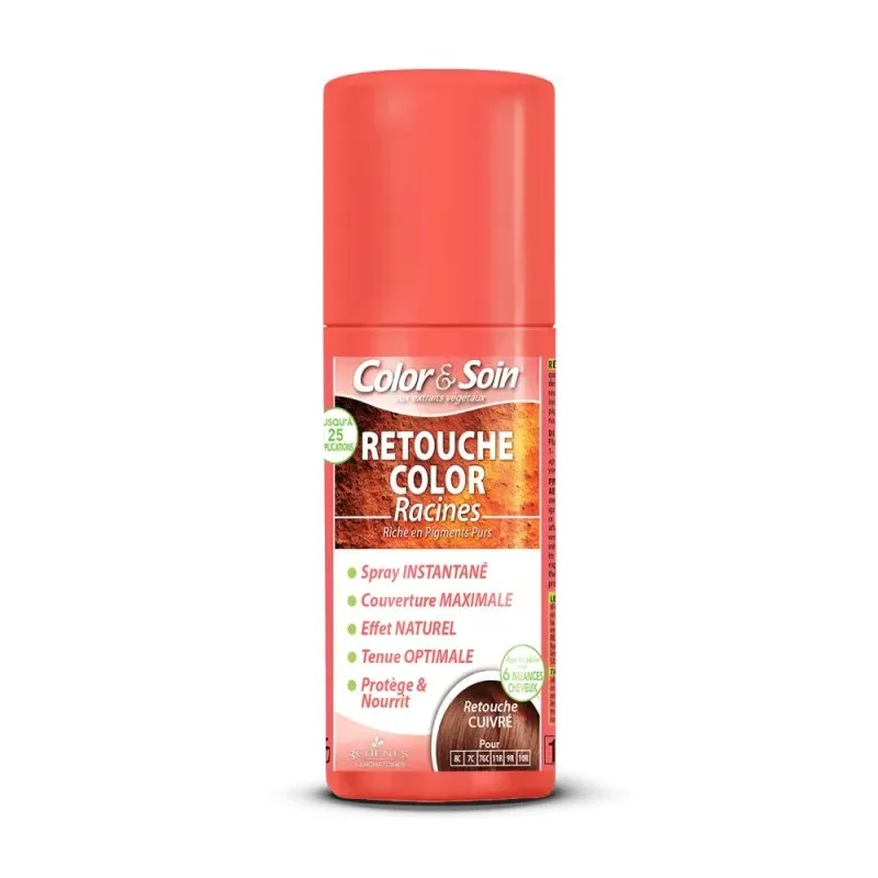 3 CHENES Color et Soin Spray Retouche Cuivre 75 ml