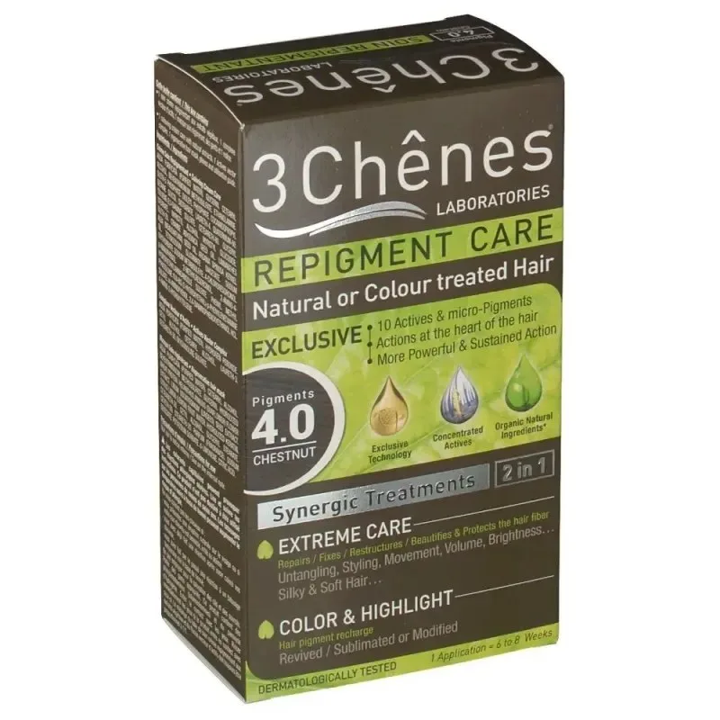 3 CHENES Soin Repigmentant 4.0 Chatain