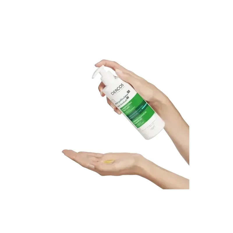 VICHY Dercos Shampoing Traitant Anti-Pelliculaire Cheveux Normaux à Gras 390 ml — photo 2