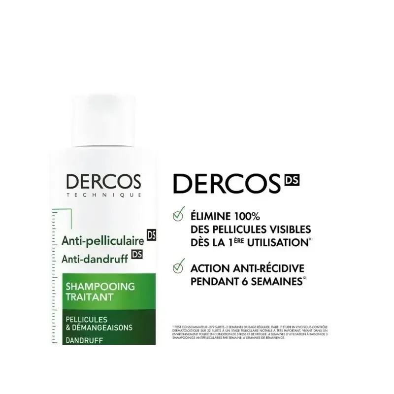 VICHY Dercos Shampoing Traitant Anti-Pelliculaire Cheveux Normaux à Gras 390 ml — photo 3