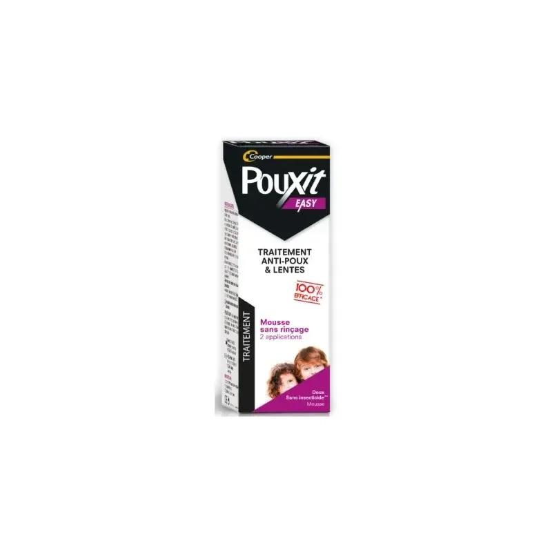 POUXIT Easy Mousse sans Rincage Anti-Poux&lentes 100 ml