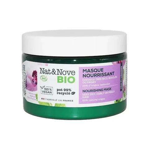 Nat & Nove Bio Soins Capillaires Masque Nourrissant 3 en 1 Cheveux Boucles Frises 300 ml