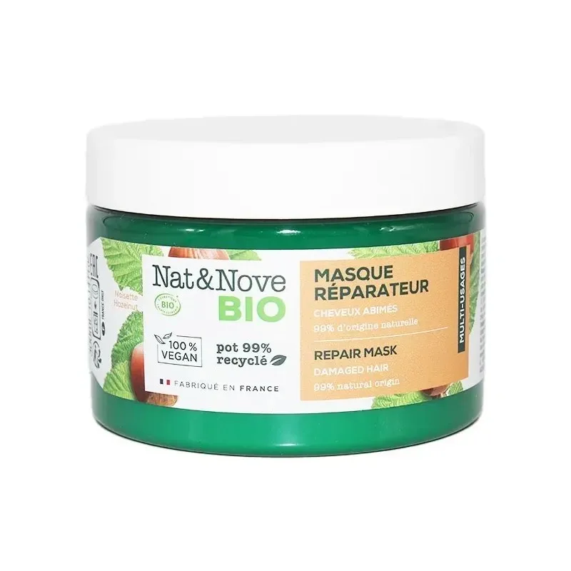 Nat & Nove Bio Soins Capillaires Masque Réparateur 3 en 1 Cheveux Abimes 300 ml