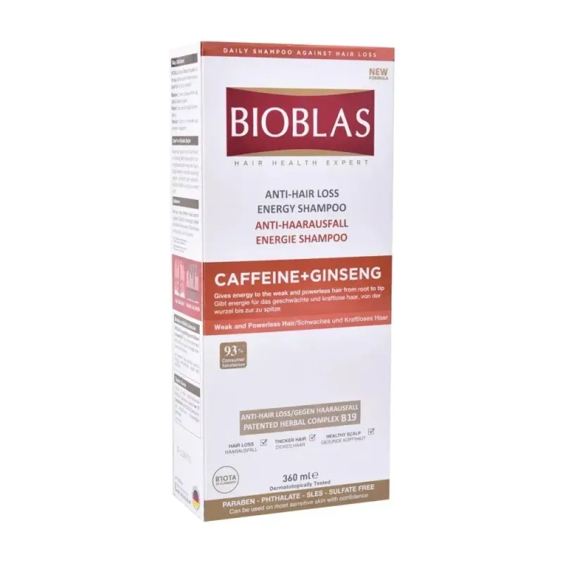 BIOBLAS Shampooing Énergisant Caffeine+ginseng 360 ml — photo 2
