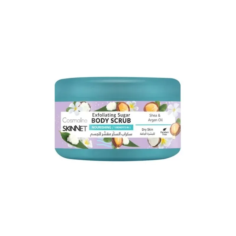 COSMALINE Gommage Corps Nourrissant Exfoliant au Sucre Peau Sèche 250 ml