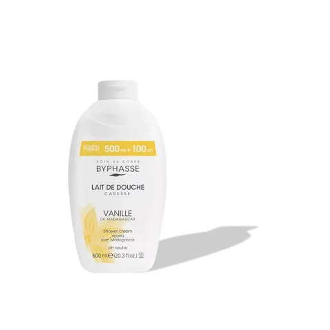 BYPHASSE Lait de Douche Caresse Fleur de Vanille 600 ml