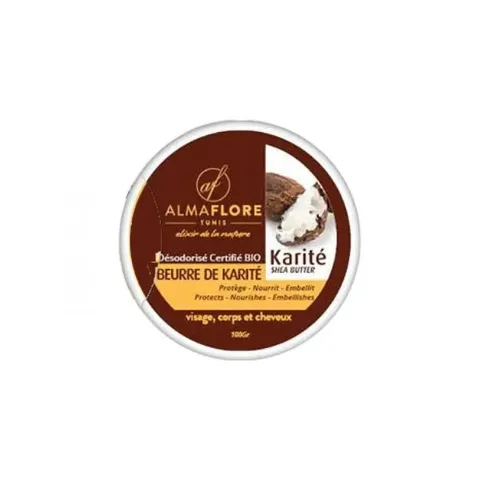 ALMAFLORE Beurre de Karite Desodorise Certifie Bio 100 g