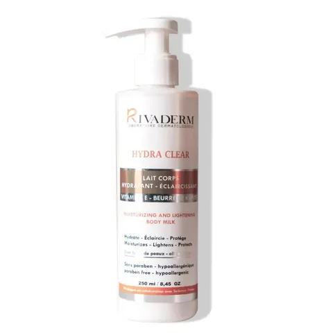 RIVADERM Hydra Clear Lait de Corps Hydratant et Éclaircissant 250 ml