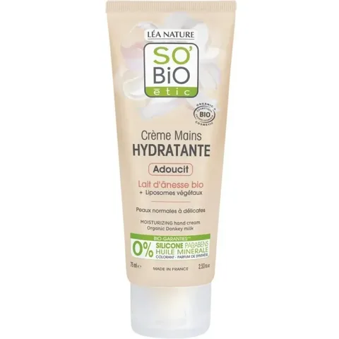 So Bio Mon Lait d'anesse Crème Douceur Hydratante Mains 75 ml
