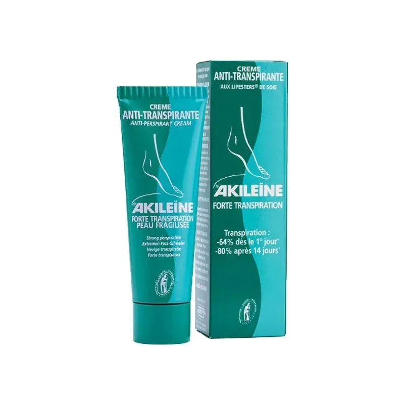Akileine Crème Anti Transpirante Peaux Fragilisees 50 ml
