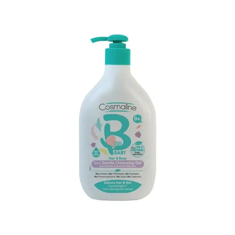 COSMALINE Bébé Gel Nettoyant 2en1 Cheveux et Corps 500 ml