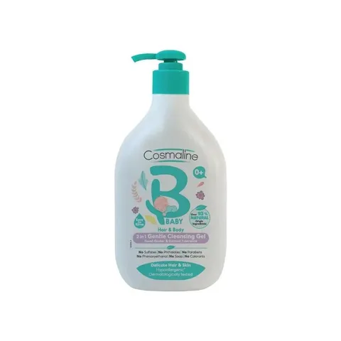 COSMALINE Bébé Gel Nettoyant 2en1 Cheveux et Corps 500 ml