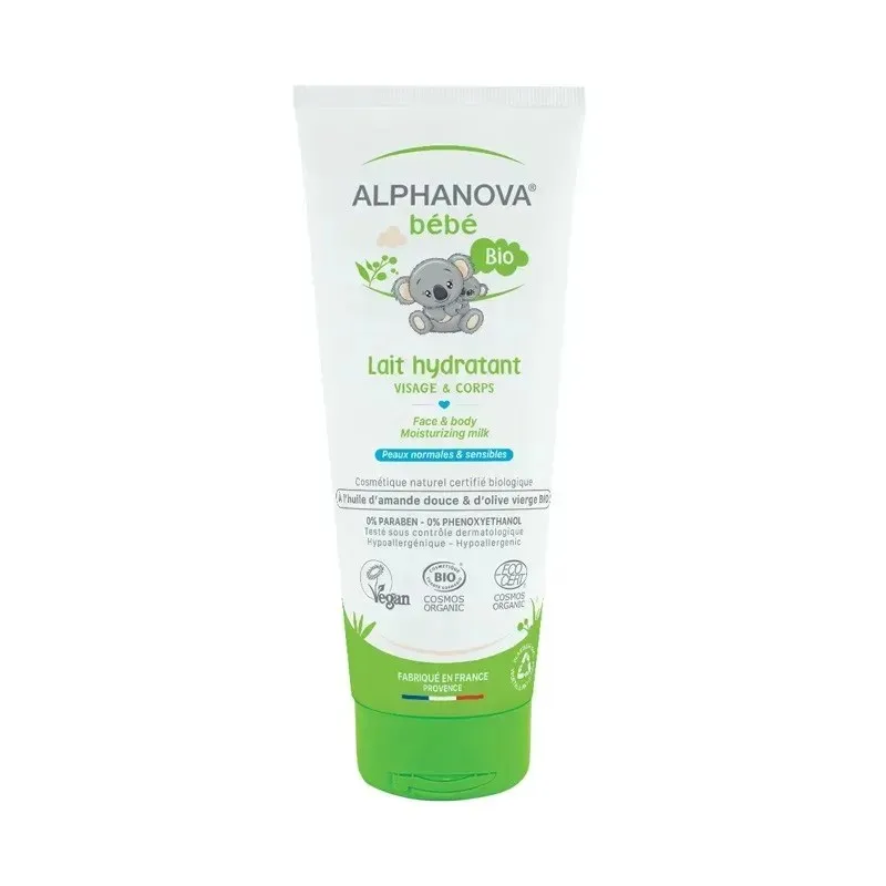 ALPHANOVA Bébé Bio Lait Hydratant Visage&corps 200 ml