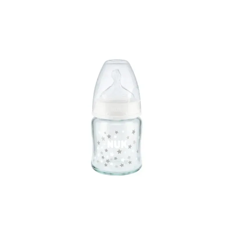 NUK Biberon en Verre Large First Choice 0-6m 120 ml