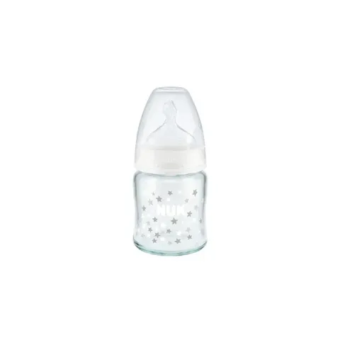 NUK Biberon en Verre Large First Choice 0-6m 120 ml