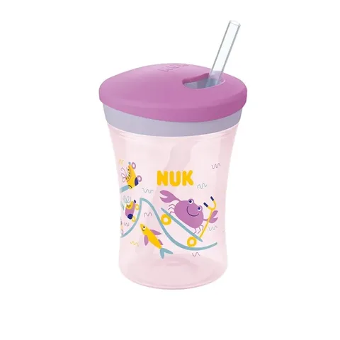 NUK Action Cup avec Paille 230 ml 12m+