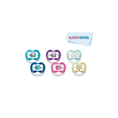 BABY NOVA Sucette en Silicone avec Phosphore de Nuit 0-6 Mois