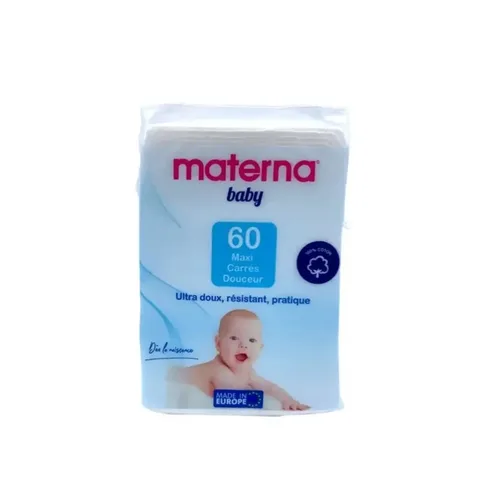 MATERNA Baby Coton Maxi Carres Douceur Bt/60